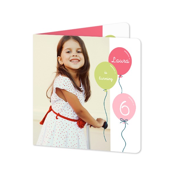 Folded Card square rounded corners 14,3 x 14,3 cm