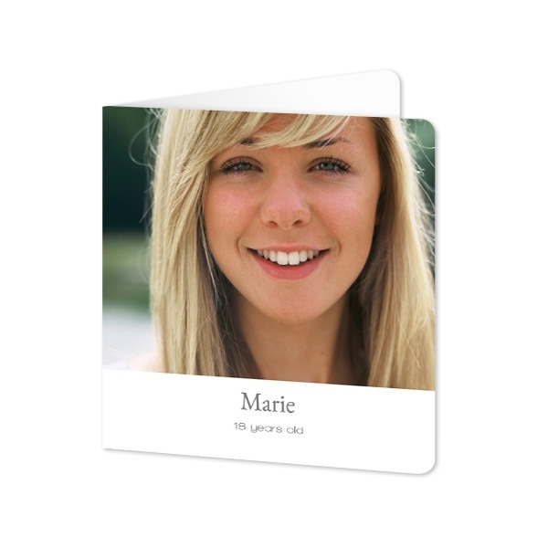 Falt-Grusskarte quadratisch mit abgerundeten Ecken 14,3 x 14,3 cm