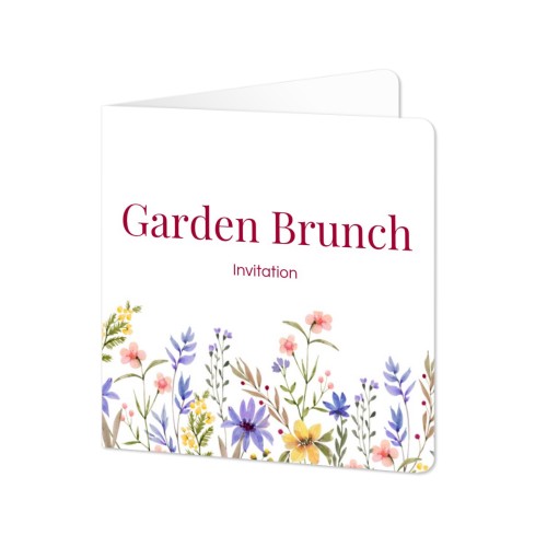 Folded Card square rounded corners 14,3 x 14,3 cm