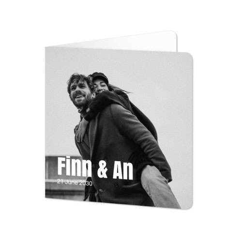 Foldede Fotokort kvadratisk runde hjørner 14,3 x 14,3 cm
