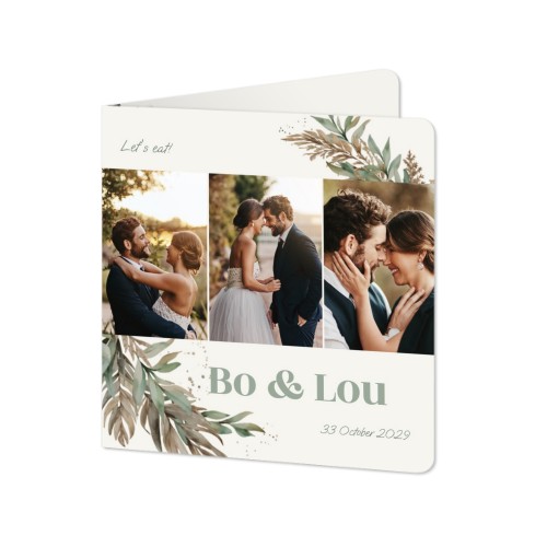 Folded Card square rounded corners 14,3 x 14,3 cm