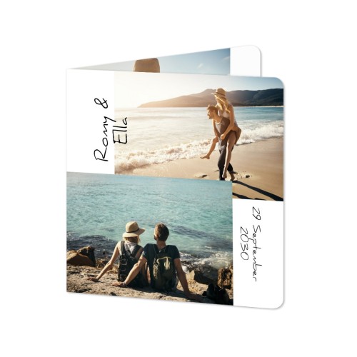 Folded Card square rounded corners 14,3 x 14,3 cm