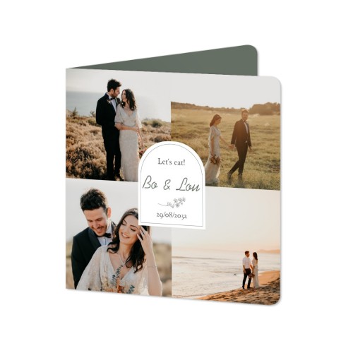 Folded Card square rounded corners 14,3 x 14,3 cm