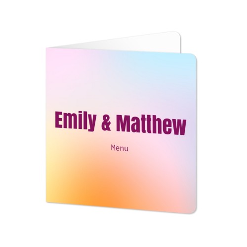 Folded Card square rounded corners 14,3 x 14,3 cm