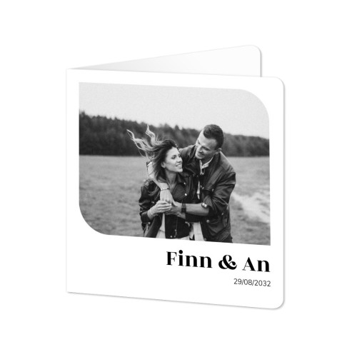 Foldede Fotokort kvadratisk runde hjørner 14,3 x 14,3 cm