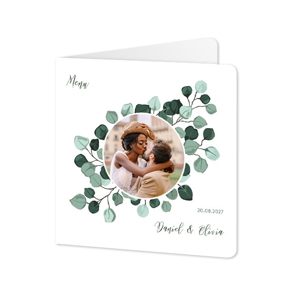 Folded Card square rounded corners 14,3 x 14,3 cm