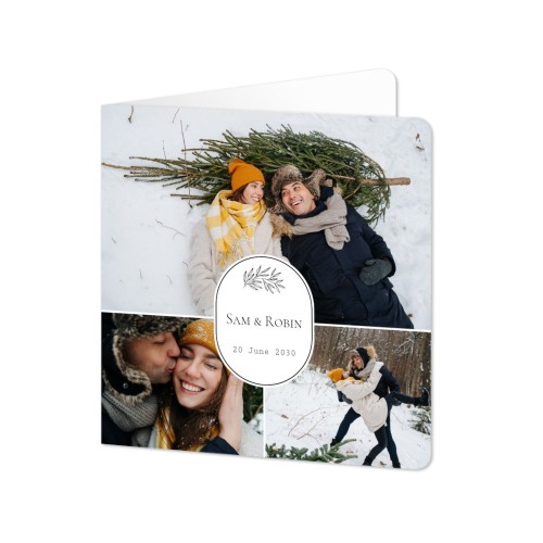Folded Card square rounded corners 14,3 x 14,3 cm