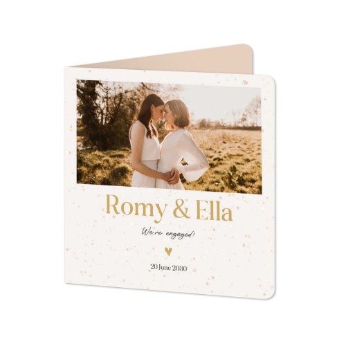 Folded Card square rounded corners 14,3 x 14,3 cm