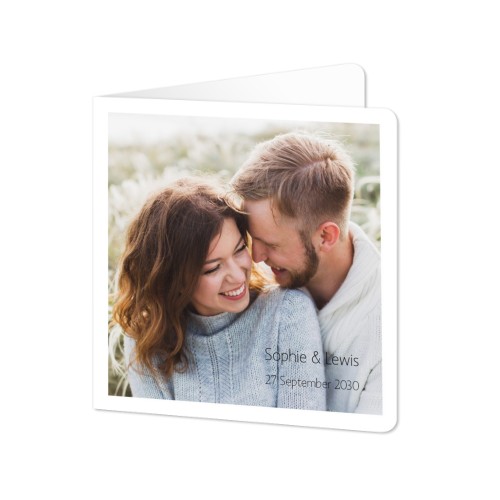 Foldede Fotokort kvadratisk runde hjørner 14,3 x 14,3 cm Foldede Fotokort kvadratisk runde hjørner 14,3 x 14,3 cm