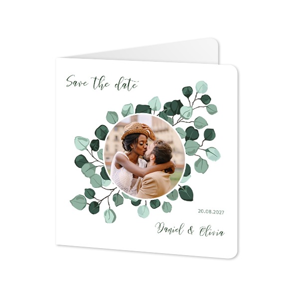 Gevouwen wenskaart vierkant met ronde hoeken 14,3 x 14,3 cm Gevouwen wenskaart vierkant met ronde hoeken 14,3 x 14,3 cm