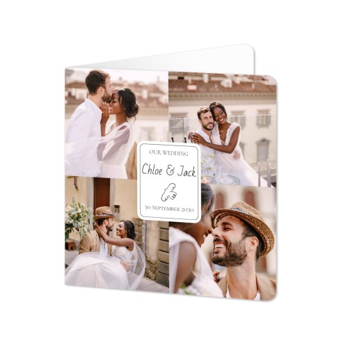 Folded Card square rounded corners 14,3 x 14,3 cm