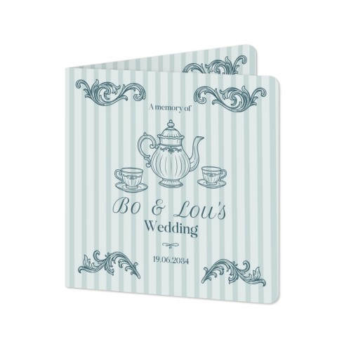 Faire-part 2 volets Carré coins arrondis 14,3 x 14,3 cm Faire-part 2 volets Carré coins arrondis 14,3 x 14,3 cm