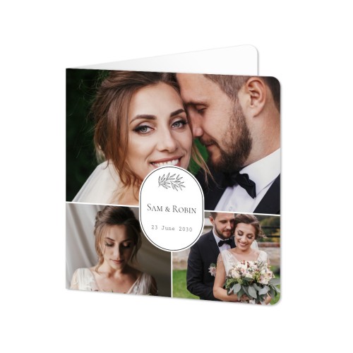 Folded Card square rounded corners 14,3 x 14,3 cm