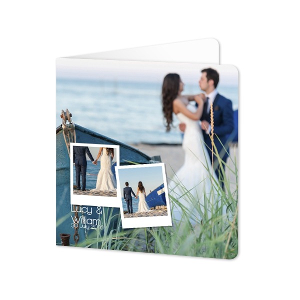 Falt-Grusskarte quadratisch mit abgerundeten Ecken 14,3 x 14,3 cm