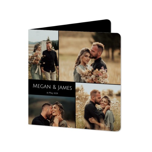 Foldede Fotokort kvadratisk runde hjørner 14,3 x 14,3 cm