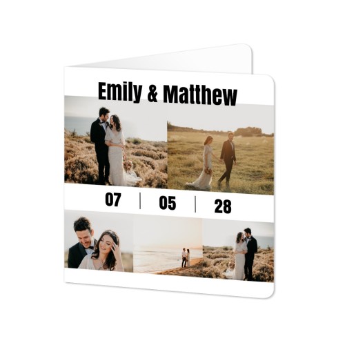 Foldede Fotokort kvadratisk runde hjørner 14,3 x 14,3 cm