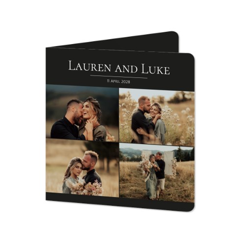 Folded Card square rounded corners 14,3 x 14,3 cm
