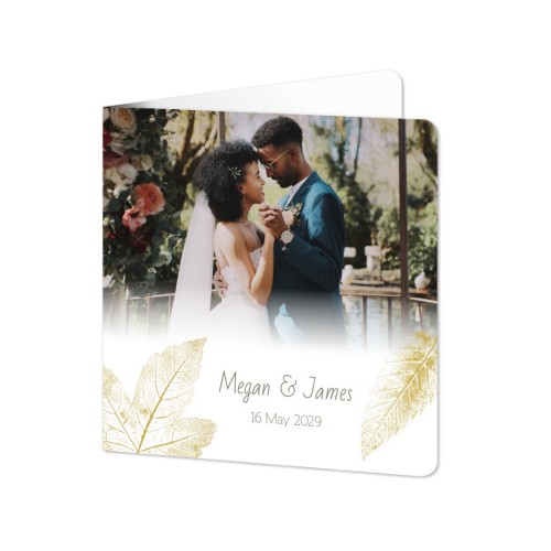 Doble Fotokort kvadratisk runde hjørner 14,3 x 14,3 cm