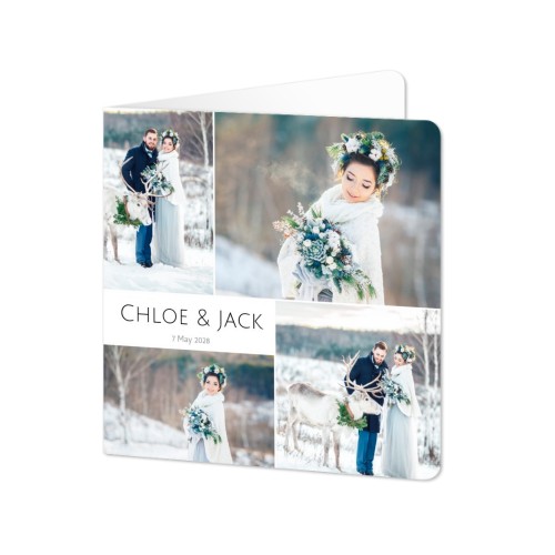 Foldede Fotokort kvadratisk runde hjørner 14,3 x 14,3 cm