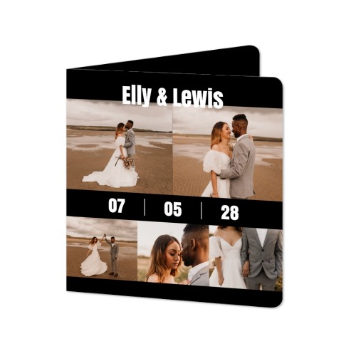 Folded Card square rounded corners 14,3 x 14,3 cm