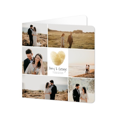 Folded Card square rounded corners 14,3 x 14,3 cm
