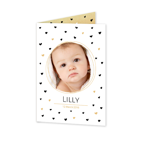 Faire-part 2 volets Portrait 10 x 14,3 cm