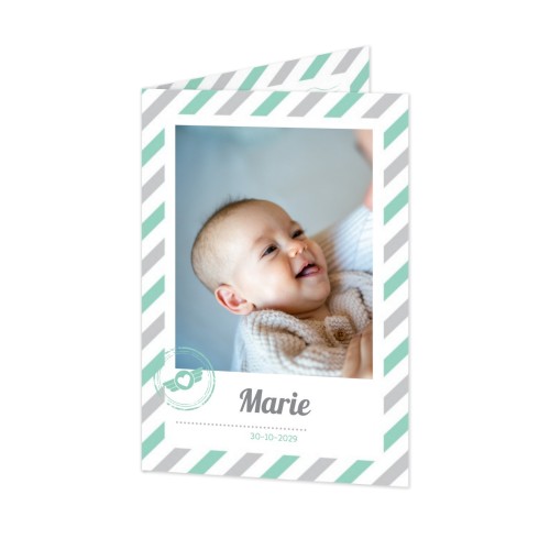 Faire-part 2 volets Portrait 10 x 14,3 cm