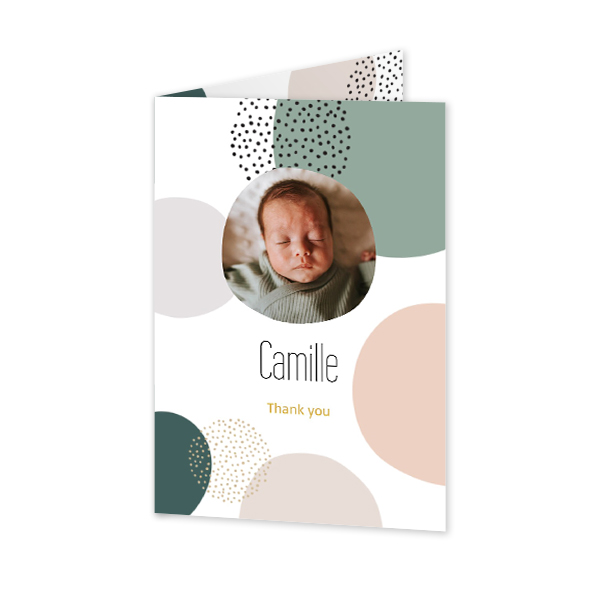 Gevouwen wenskaart staand 10 x 14,3 cm