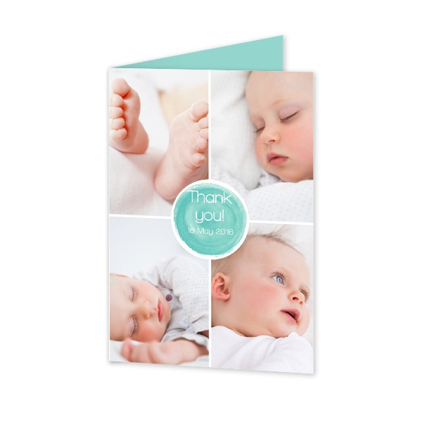 Gevouwen wenskaart staand 10 x 14,3 cm