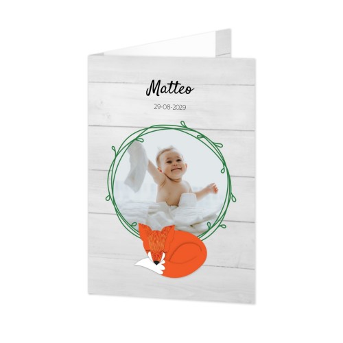 Faire-part 2 volets Portrait 10 x 14,3 cm