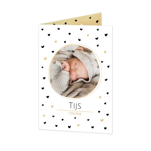 Gevouwen wenskaart staand 10 x 14,3 cm