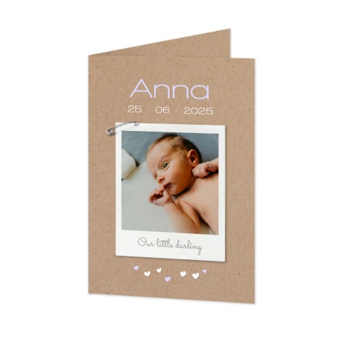 Faire-part 2 volets Portrait 10 x 14,3 cm