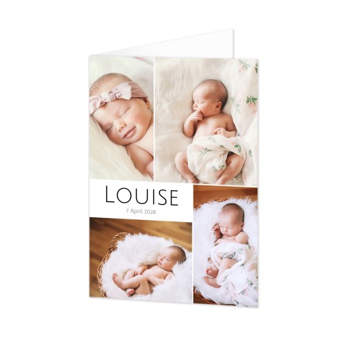 Faire-part 2 volets Portrait 10 x 14,3 cm