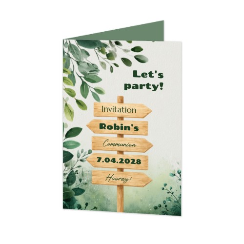 Falt-Grusskarte Hochformat 10 x 14,3 cm