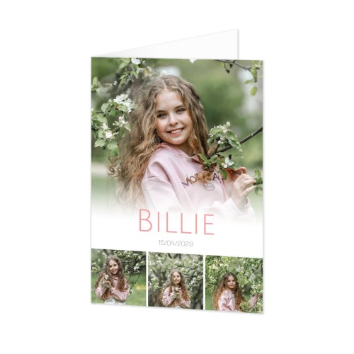 Faire-part 2 volets Portrait 10 x 14,3 cm