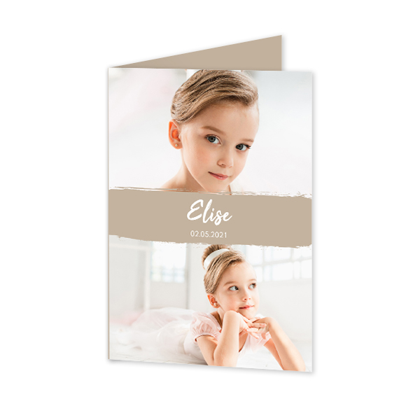 Faire-part 2 volets Portrait 10 x 14,3 cm Faire-part 2 volets Portrait 10 x 14,3 cm