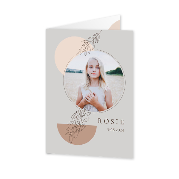 Faire-part 2 volets Portrait 10 x 14,3 cm