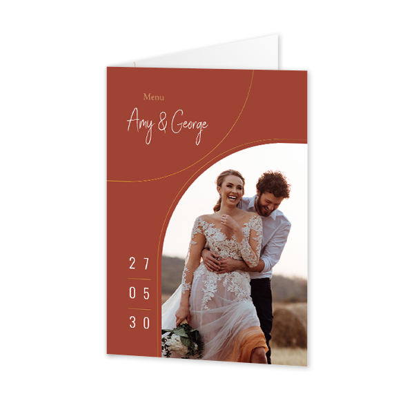 Gevouwen wenskaart staand 10 x 14,3 cm