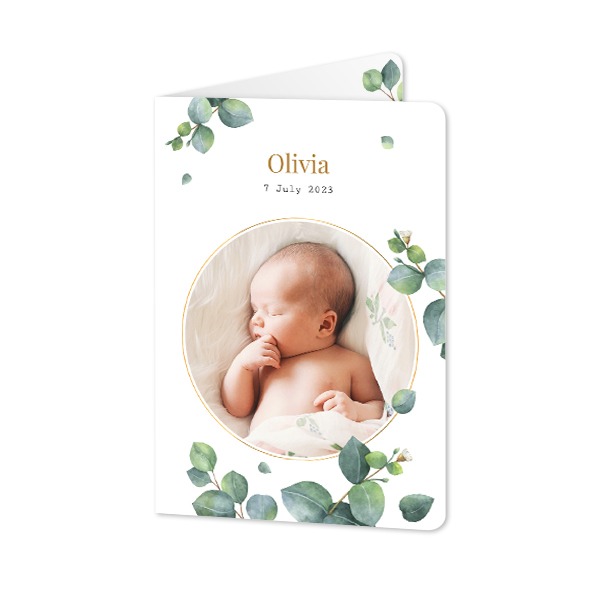 Folded Card portrait rounded corners 10 x 14,3 cm