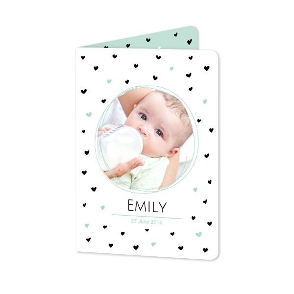Folded Card portrait rounded corners 10 x 14,3 cm