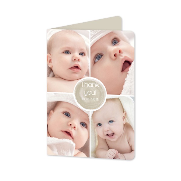 Gevouwen wenskaart staand met ronde hoeken 10 x 14,3 cm