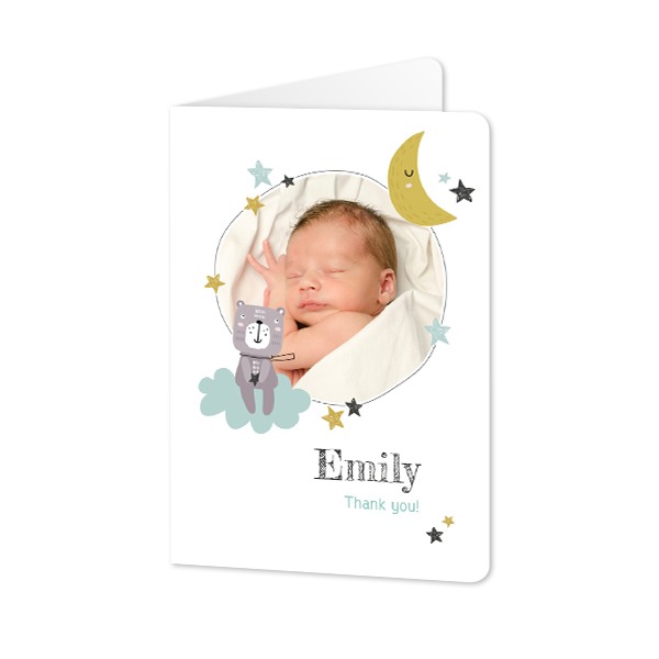 Folded Card portrait rounded corners 10 x 14,3 cm