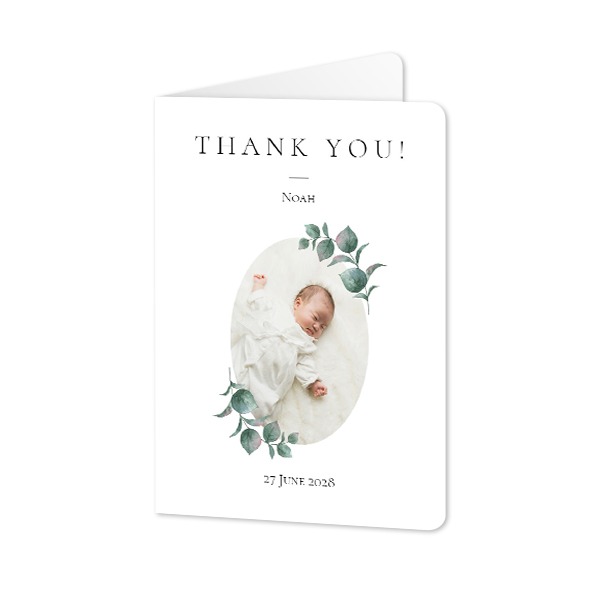 Faire-part 2 volets Portrait coins arrondis 10 x 14,3 cm