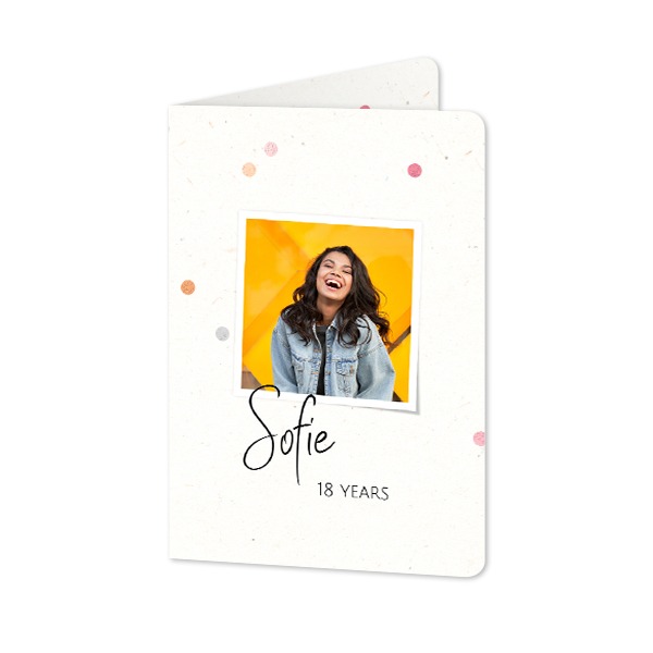 Folded Card portrait rounded corners 10 x 14,3 cm