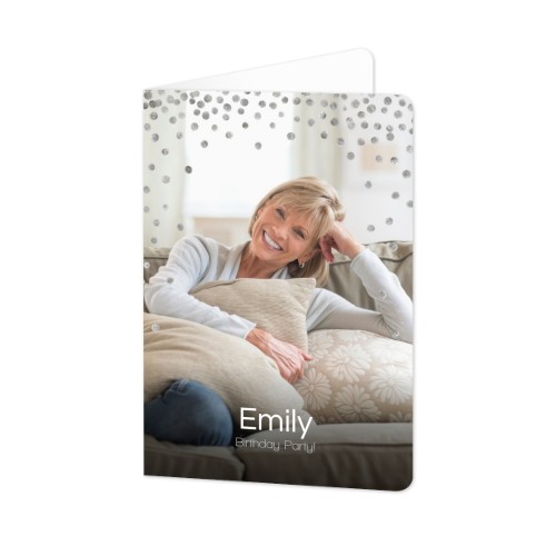 Faire-part 2 volets Portrait coins arrondis 10 x 14,3 cm