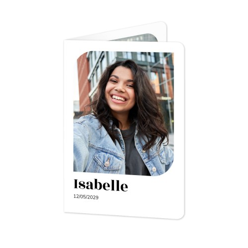 Folded Card portrait rounded corners 10 x 14,3 cm