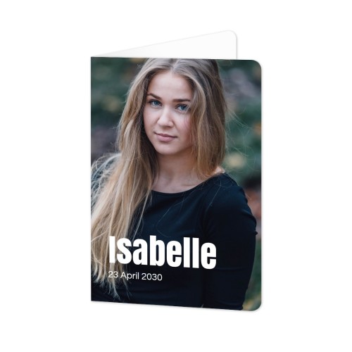 Folded Card portrait rounded corners 10 x 14,3 cm