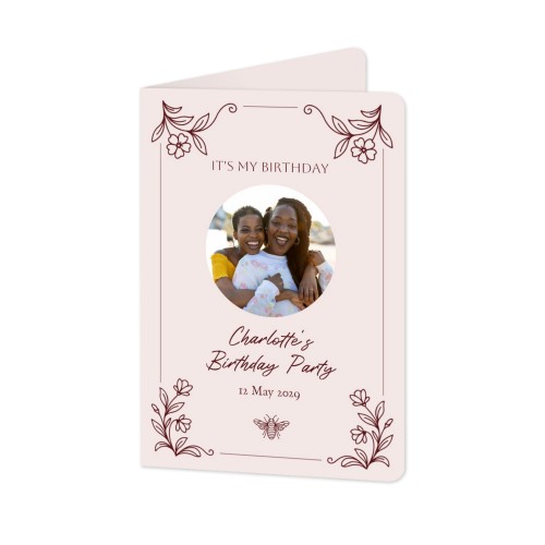 Folded Card portrait rounded corners 10 x 14,3 cm