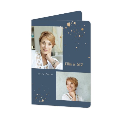 Faire-part 2 volets Portrait coins arrondis 10 x 14,3 cm