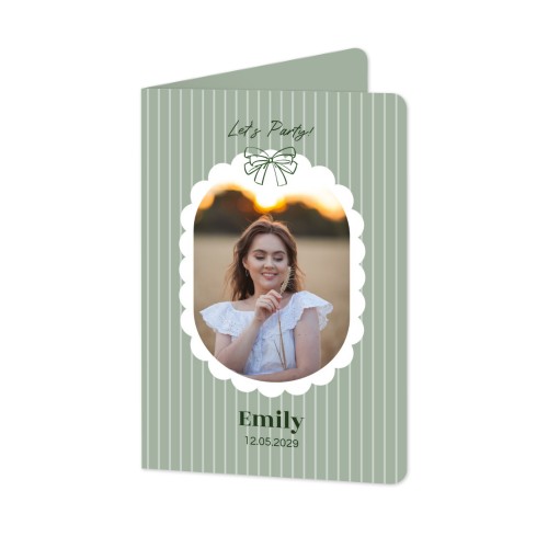 Folded Card portrait rounded corners 10 x 14,3 cm